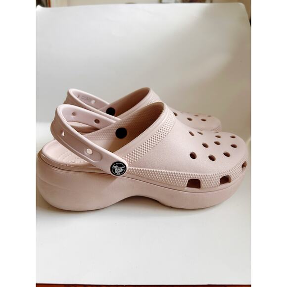 Crocs Women's Classic Platform Clog Light Pink Size W9 - Picture 8 of 15